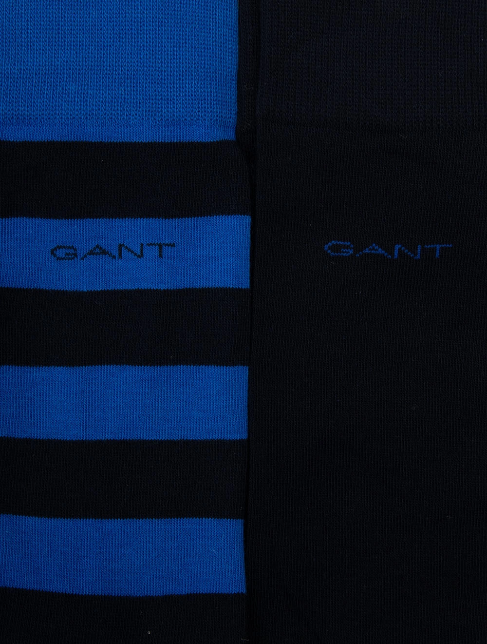 2-Pack Barstriped & Solid Socks Lapis Blue