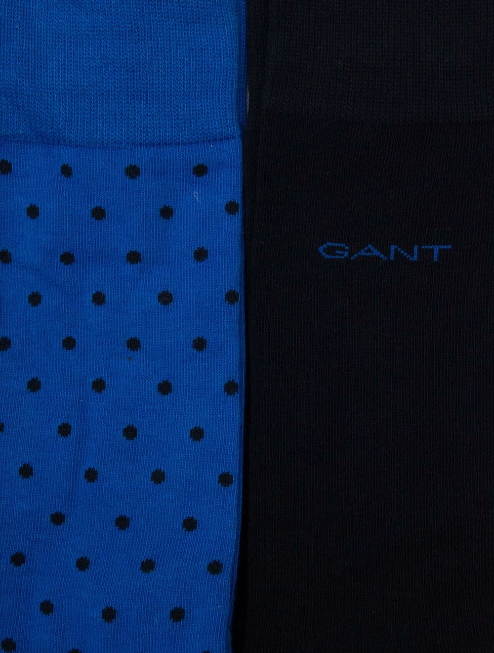 2-Pack Dot & Solid Socks Lapis Blue