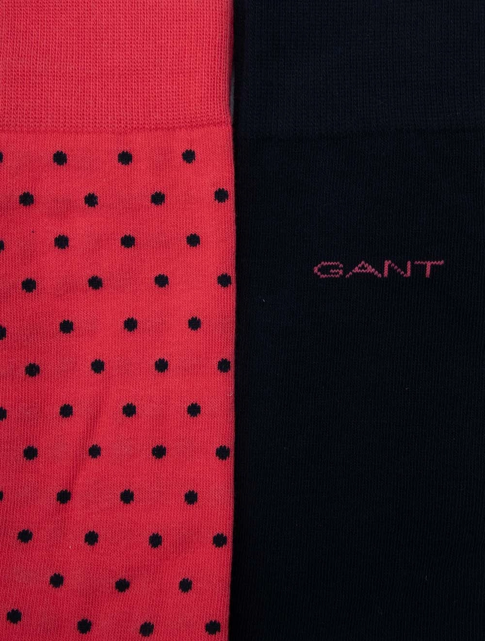 2-Pack Dot & Solid Socks Watermelon Red