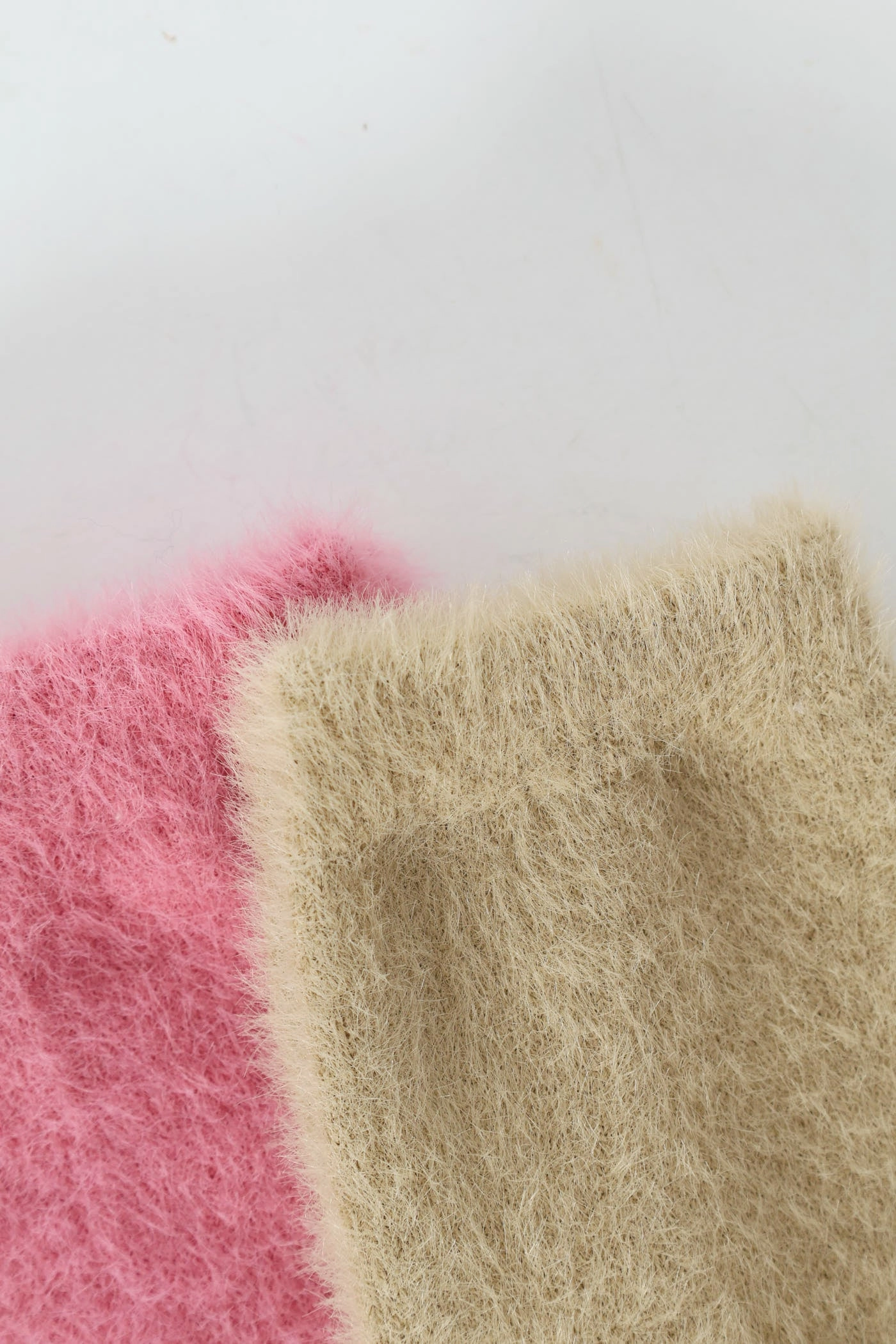 2 Pack Plain Fluffy Cosy Socks - Pink