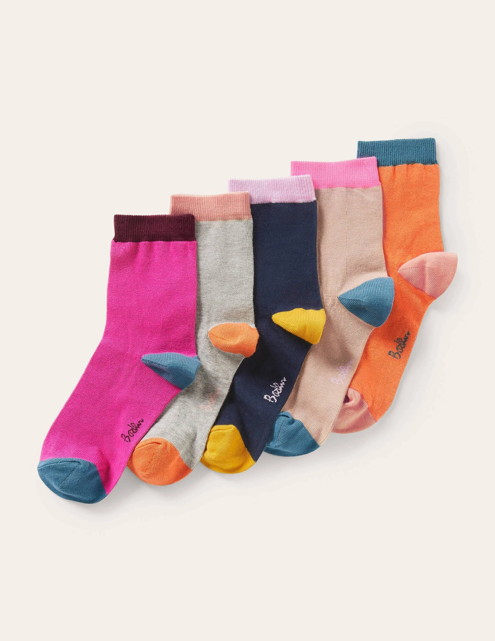 5 Pack Ankle Socks-Plain