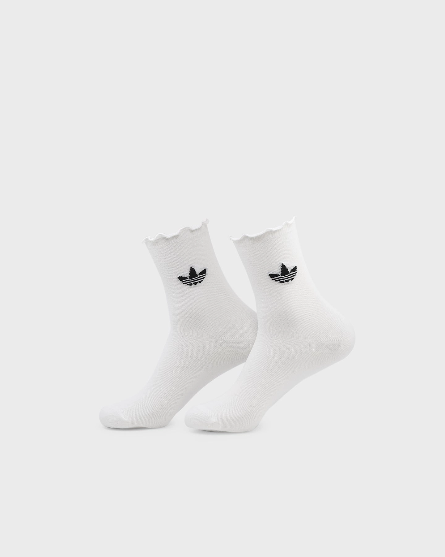 Adidas Women's Ruffle Crew Sock 2 Pack White/Black