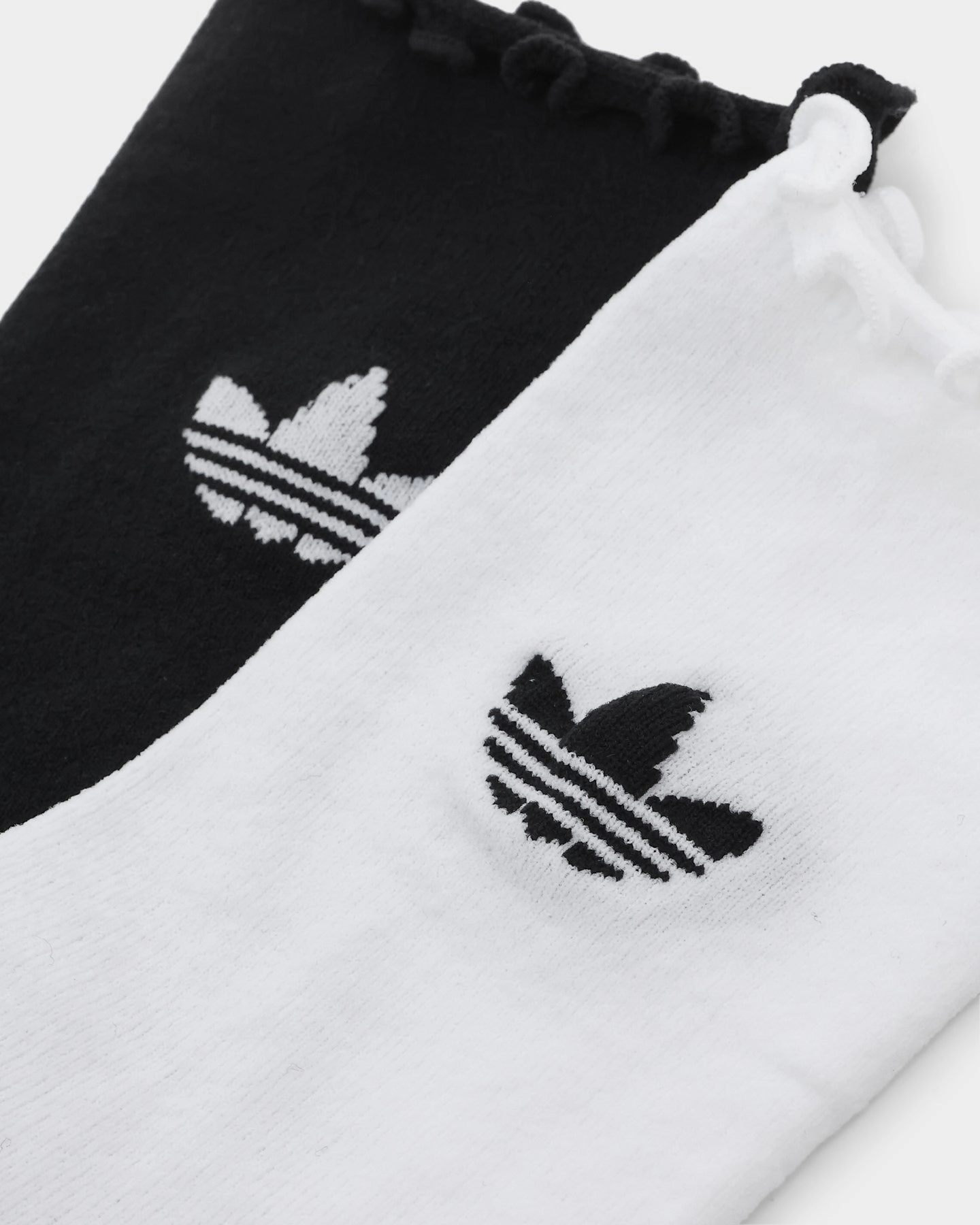 Adidas Women's Ruffle Crew Sock 2 Pack White/Black
