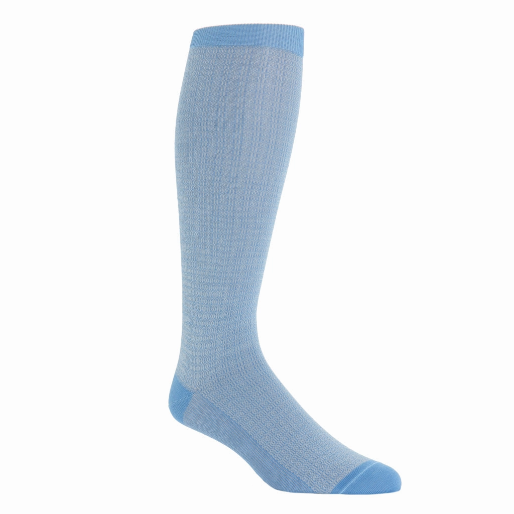 Azure Blue with Ash Chain Link Cotton Sock Linked Toe OTC