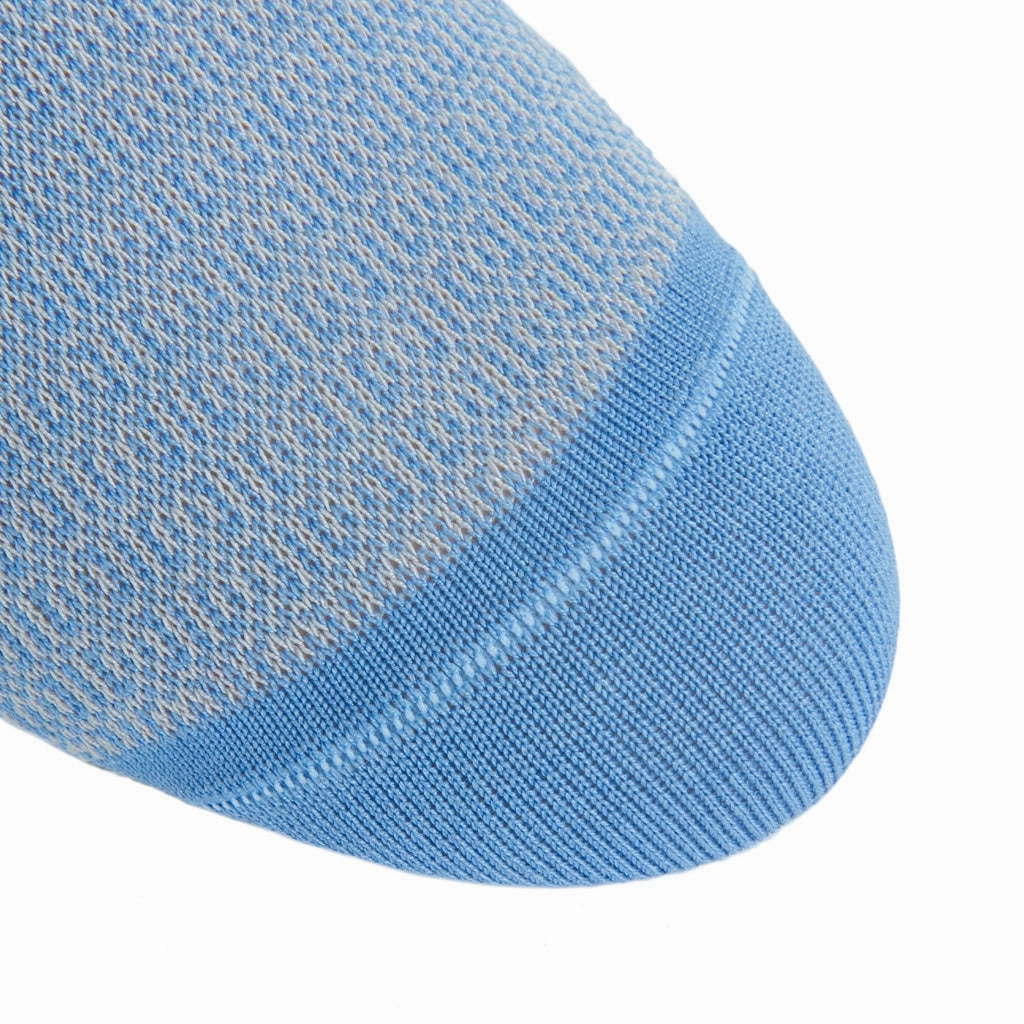 Azure Blue with Ash Chain Link Cotton Sock Linked Toe OTC