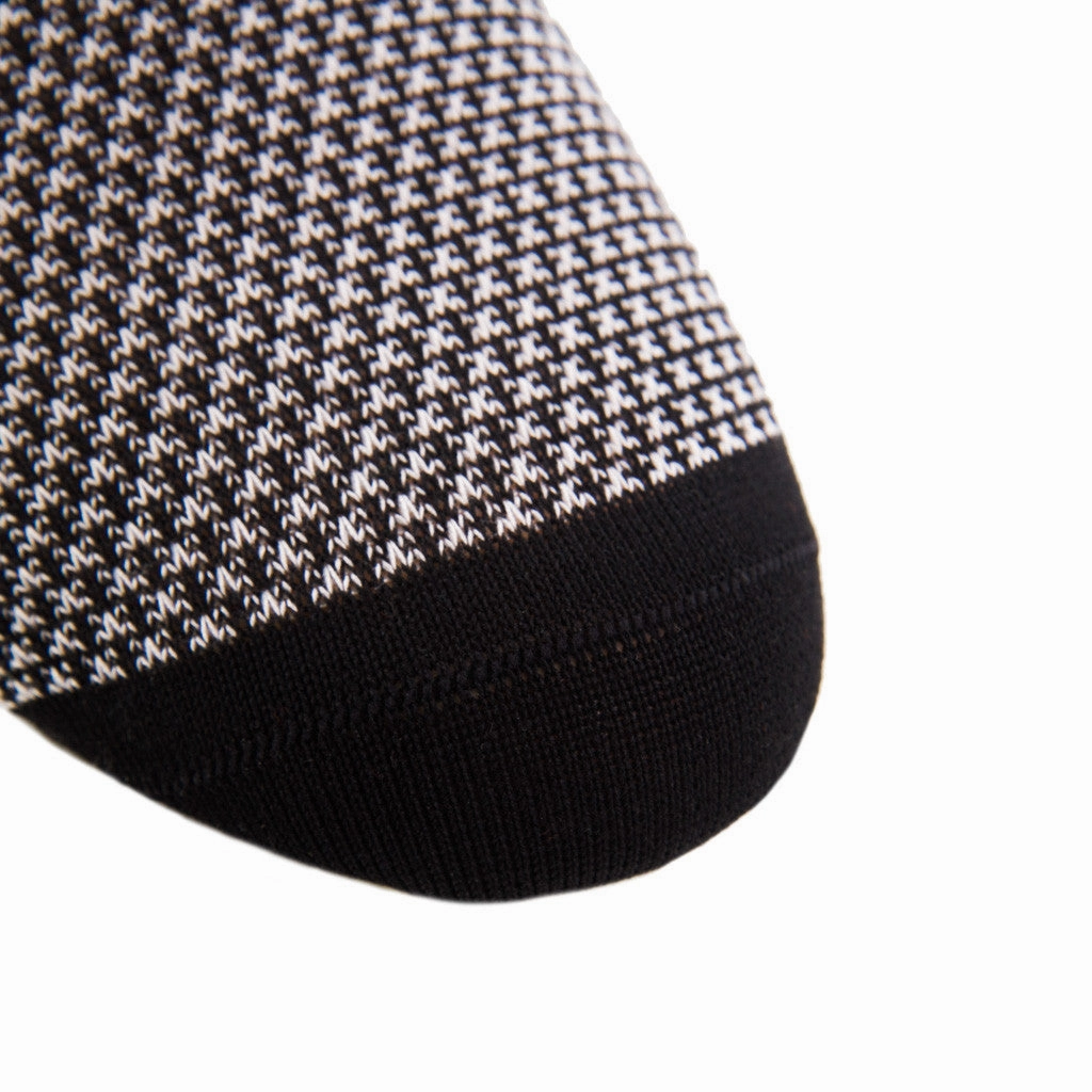 Black and Ash Birdseye Cotton Sock Linked Toe OTC