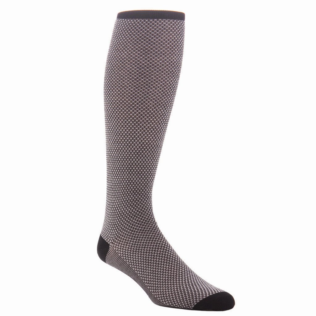 Black and Ash Birdseye Cotton Sock Linked Toe OTC