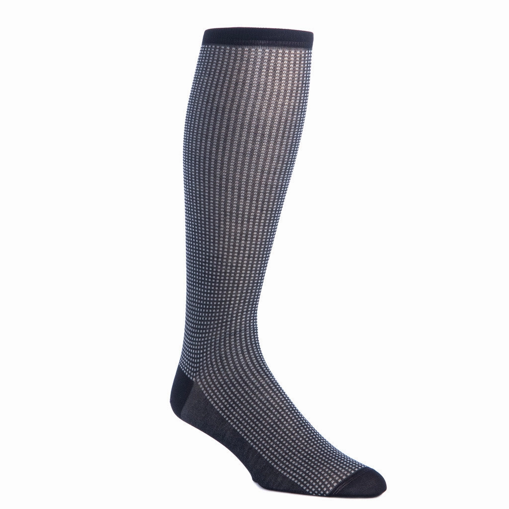 Black and Ash Grenadine Cotton Sock Linked Toe OTC