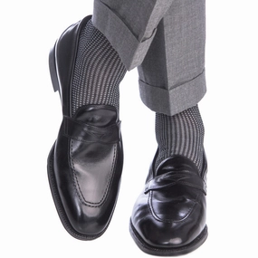 Black and Ash Grenadine Cotton Sock Linked Toe OTC