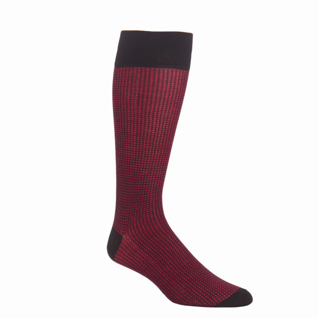 Black and Red Grenadine Cotton Sock Linked Toe OTC