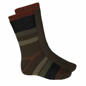 Carhartt - Men's 2 Pack Cold Weather Thermal Crew Socks (CHMA3142C2 BRICK)