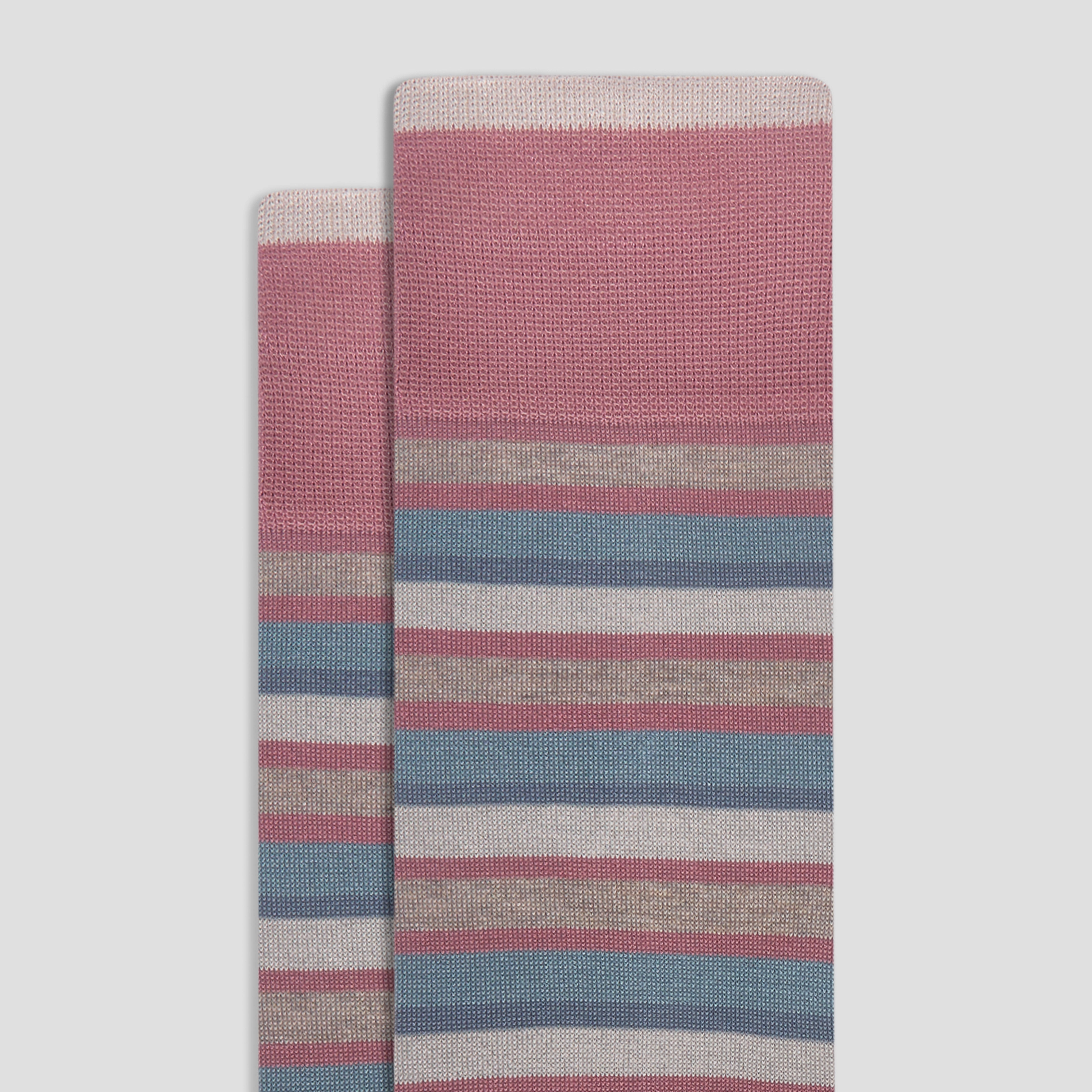 Checkerboard and Stripe Mid-Calf Socks