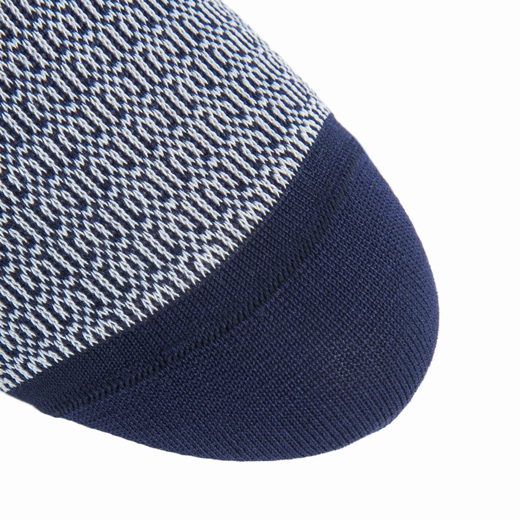 Classic Navy with Ash Chain Link Cotton Sock Linked Toe OTC