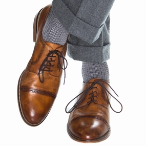 Classic Navy with Ash Chain Link Cotton Sock Linked Toe OTC