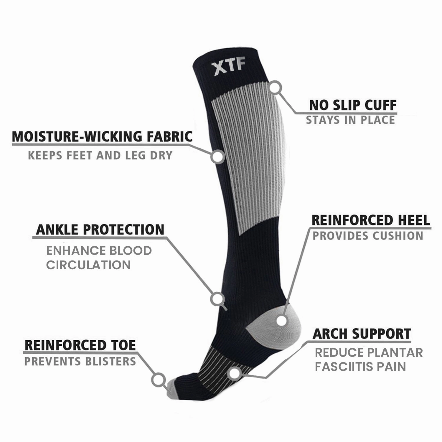 COPPER COMPRESSION KNEE-HIGH SOCKS