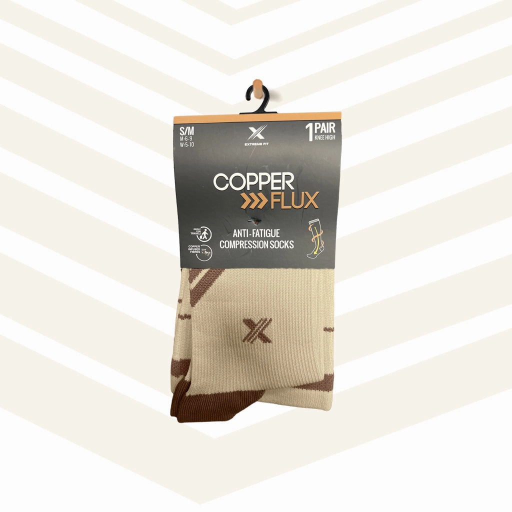 Copper Compression Striped Knee-high Socks