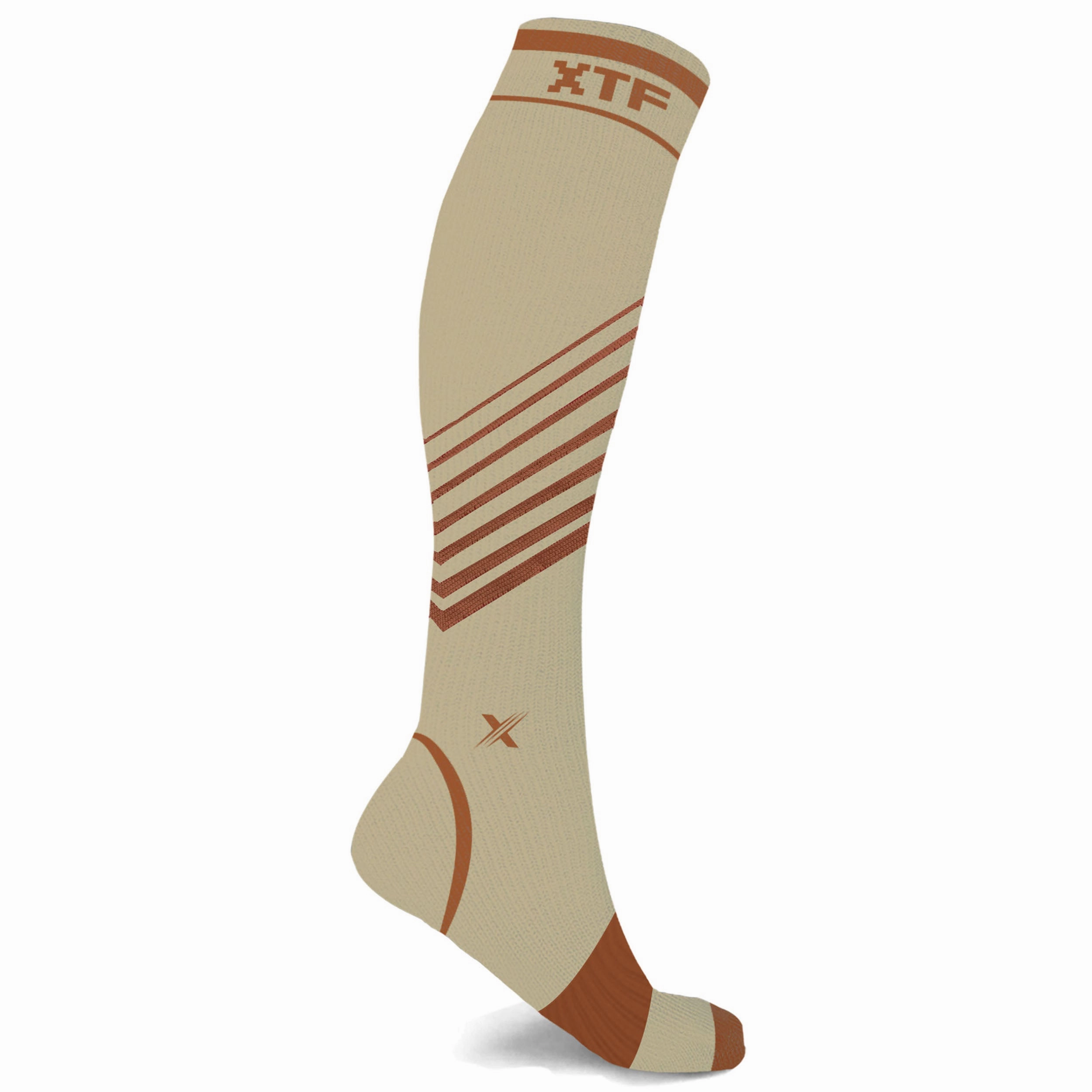 Copper Compression Striped Knee-high Socks