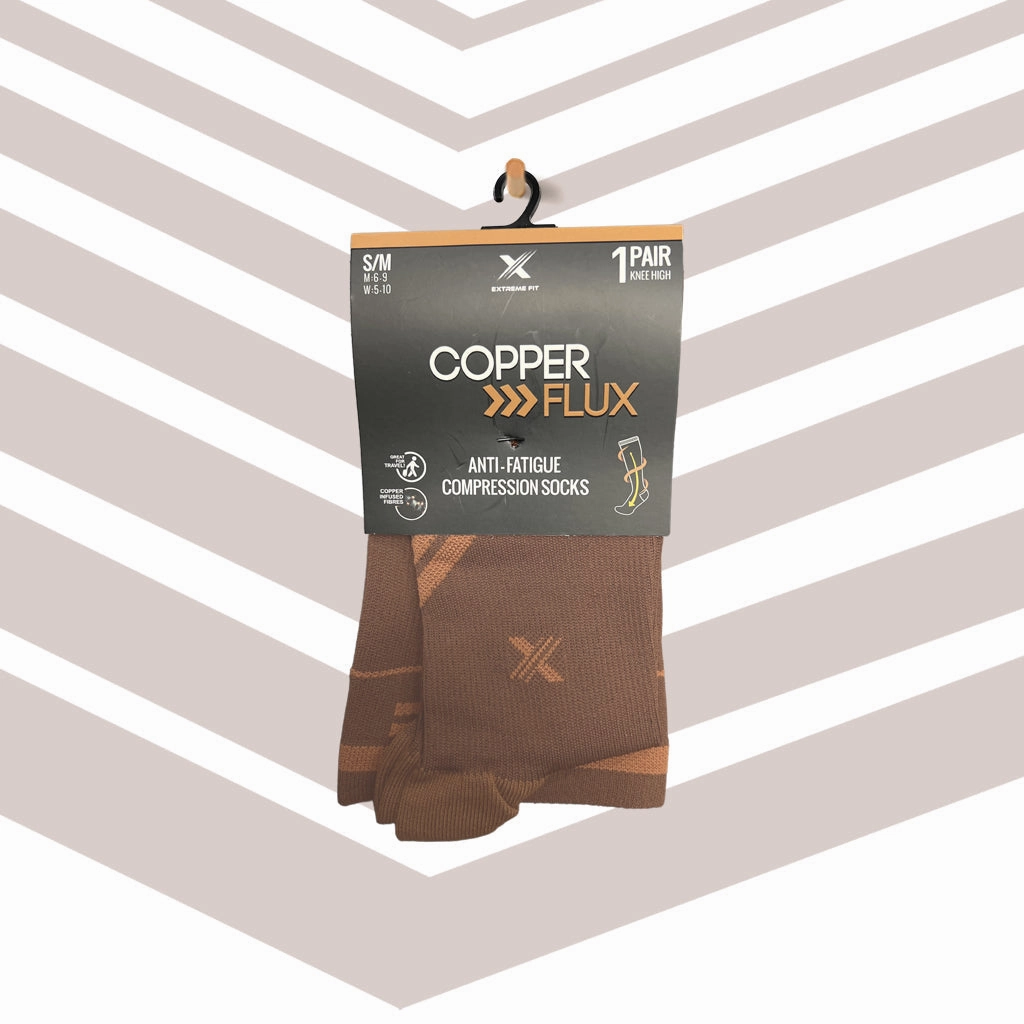 Copper Compression Striped Knee-high Socks