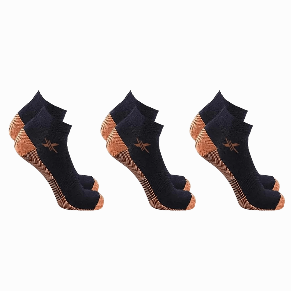 Copper-Infused Compression Socks - Low Cut (3-Pairs)