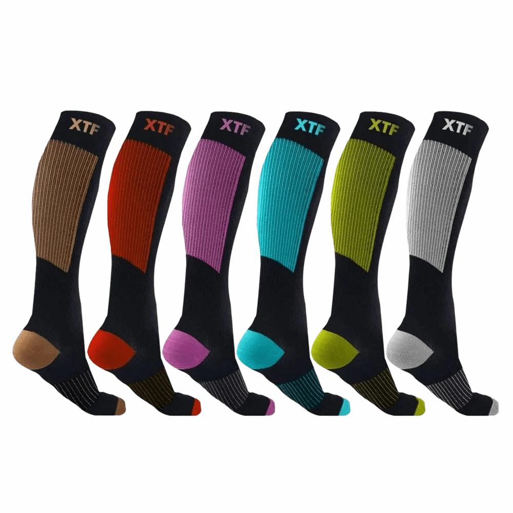 Copper-Infused Socks - Colored (6-Pairs)