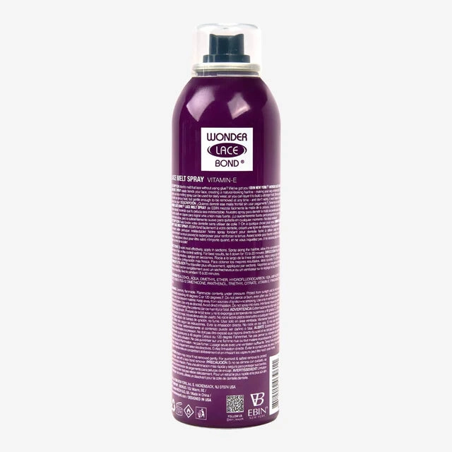 Ebin NY Wonder Lace Bond Lace Melt Spray- Vitamin E. Biotin- 6.08 oz