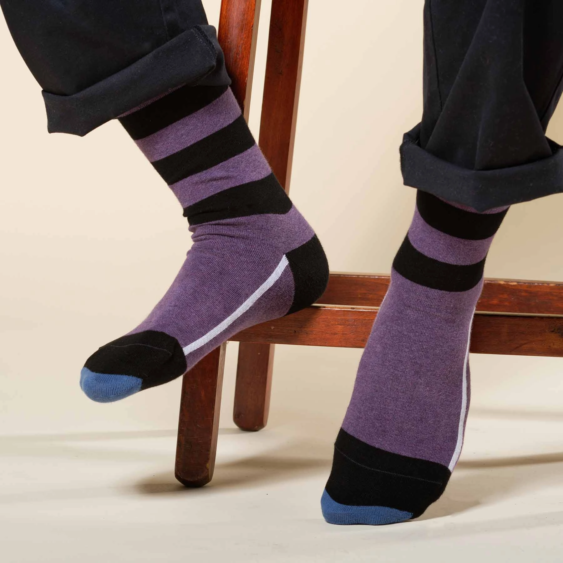 Equilibrium Men's Organic Cotton Socks | Purple