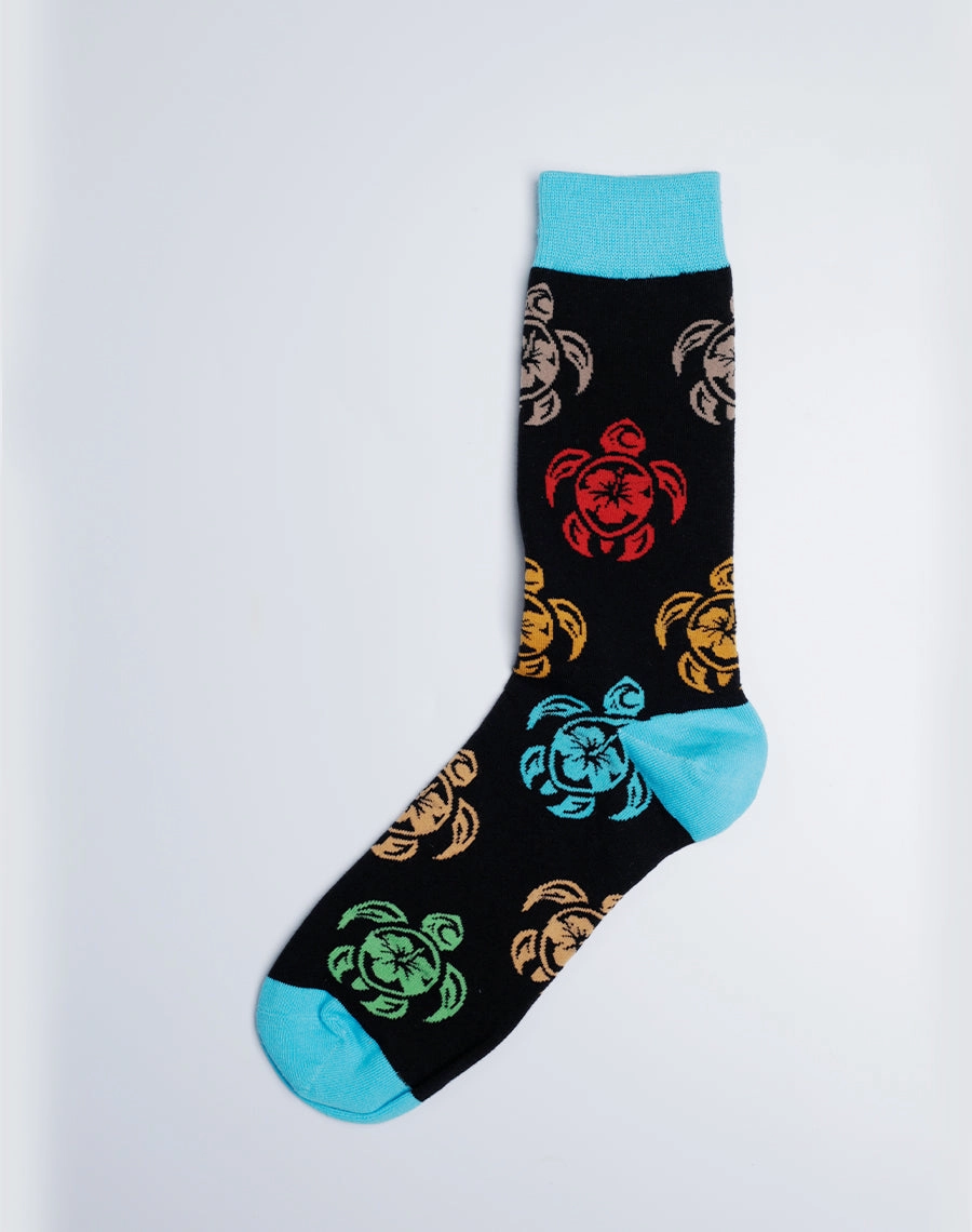 Family Tribal Turtle Tropical Matching Crew Socks | 3-Pair Bundle