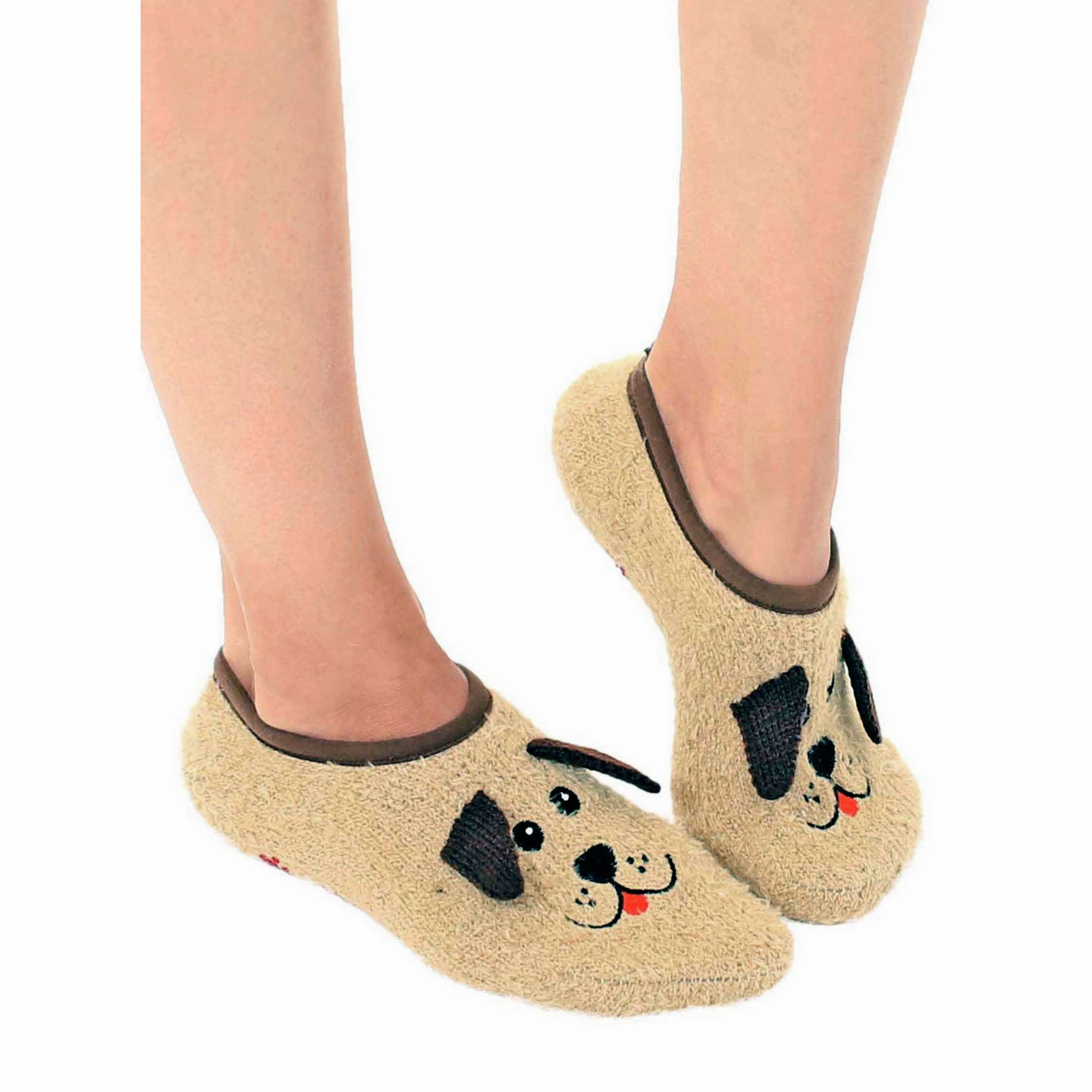 Fuzzy Dog Non-Skid Slipper