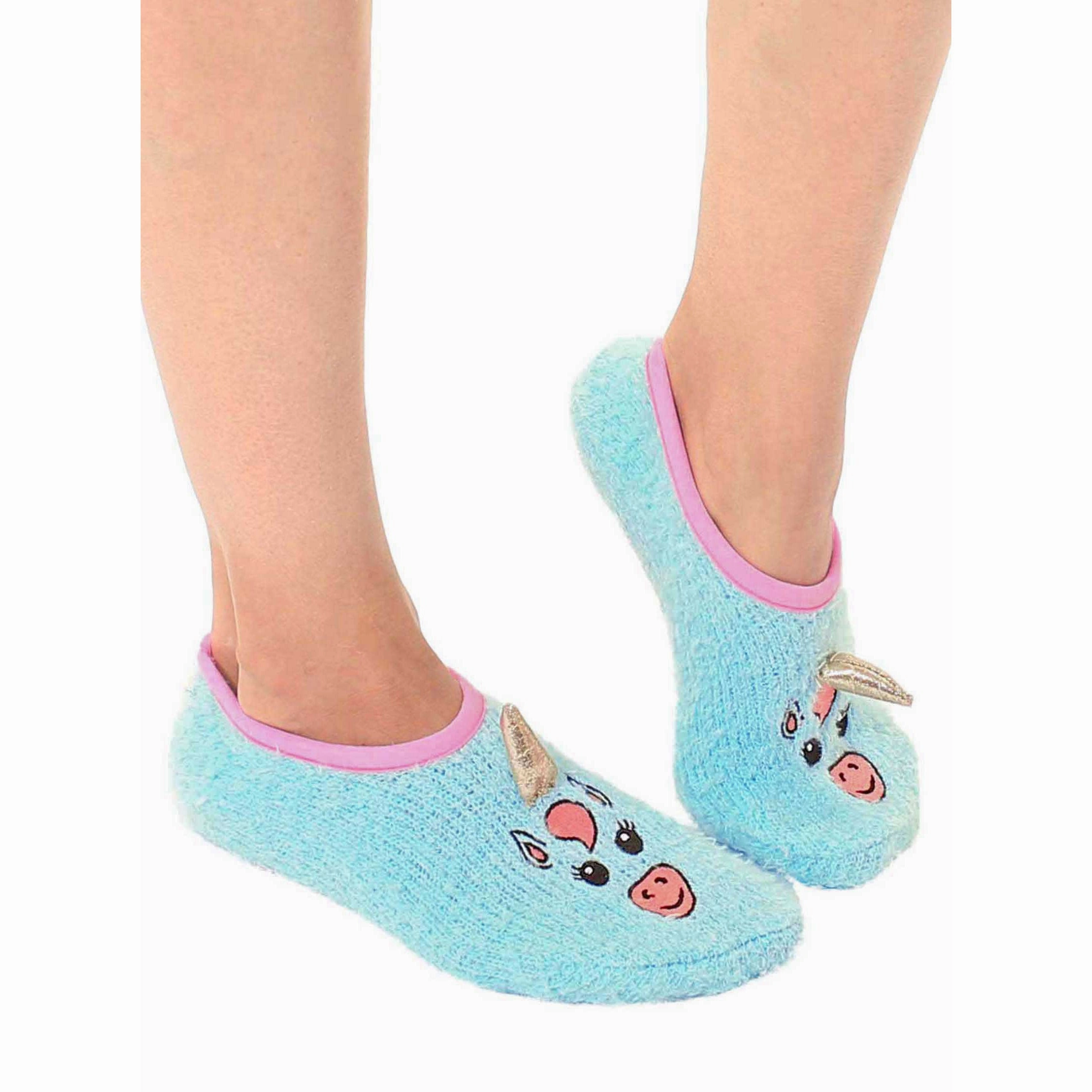 Fuzzy Unicorn Non-Skid Slipper