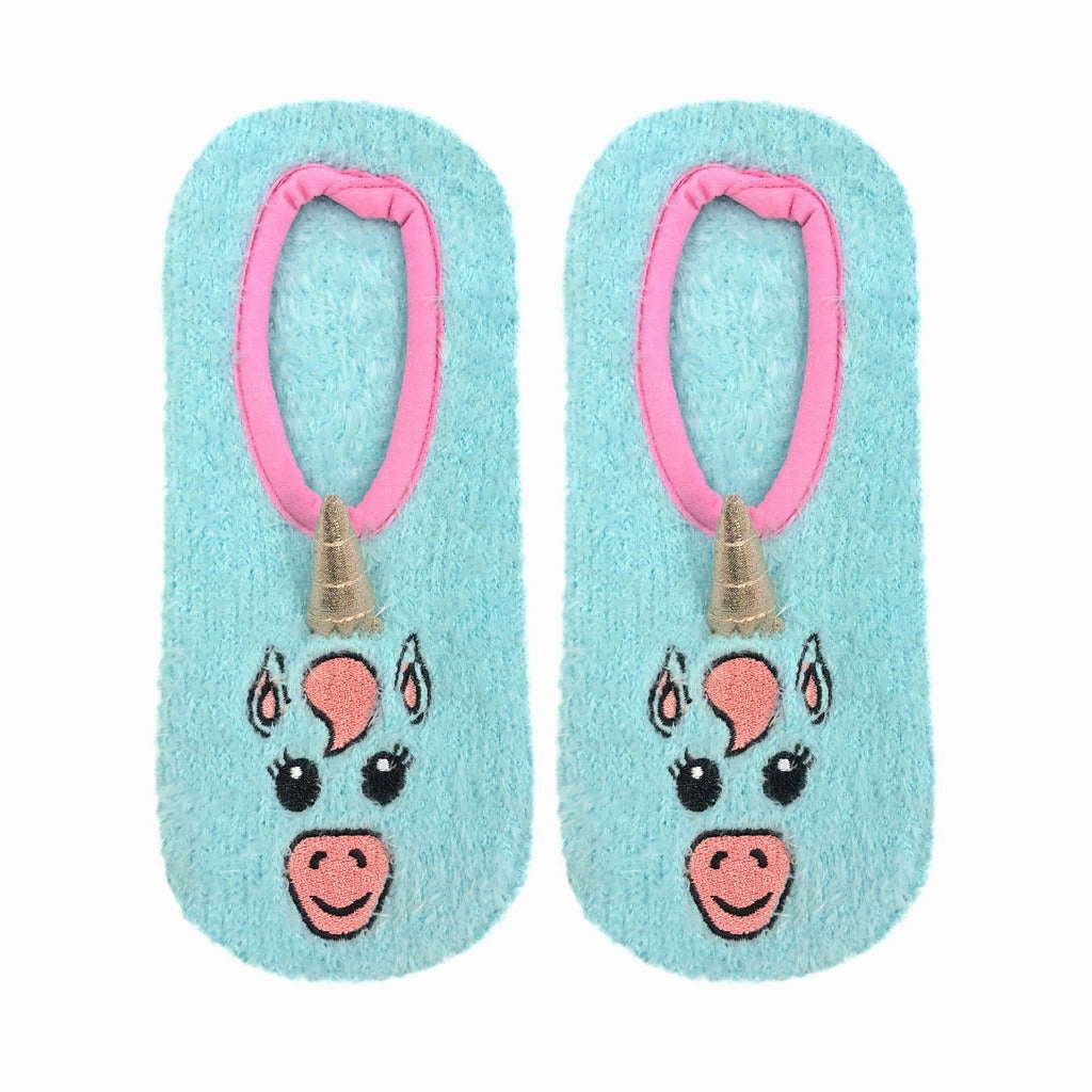 Fuzzy Unicorn Non-Skid Slipper