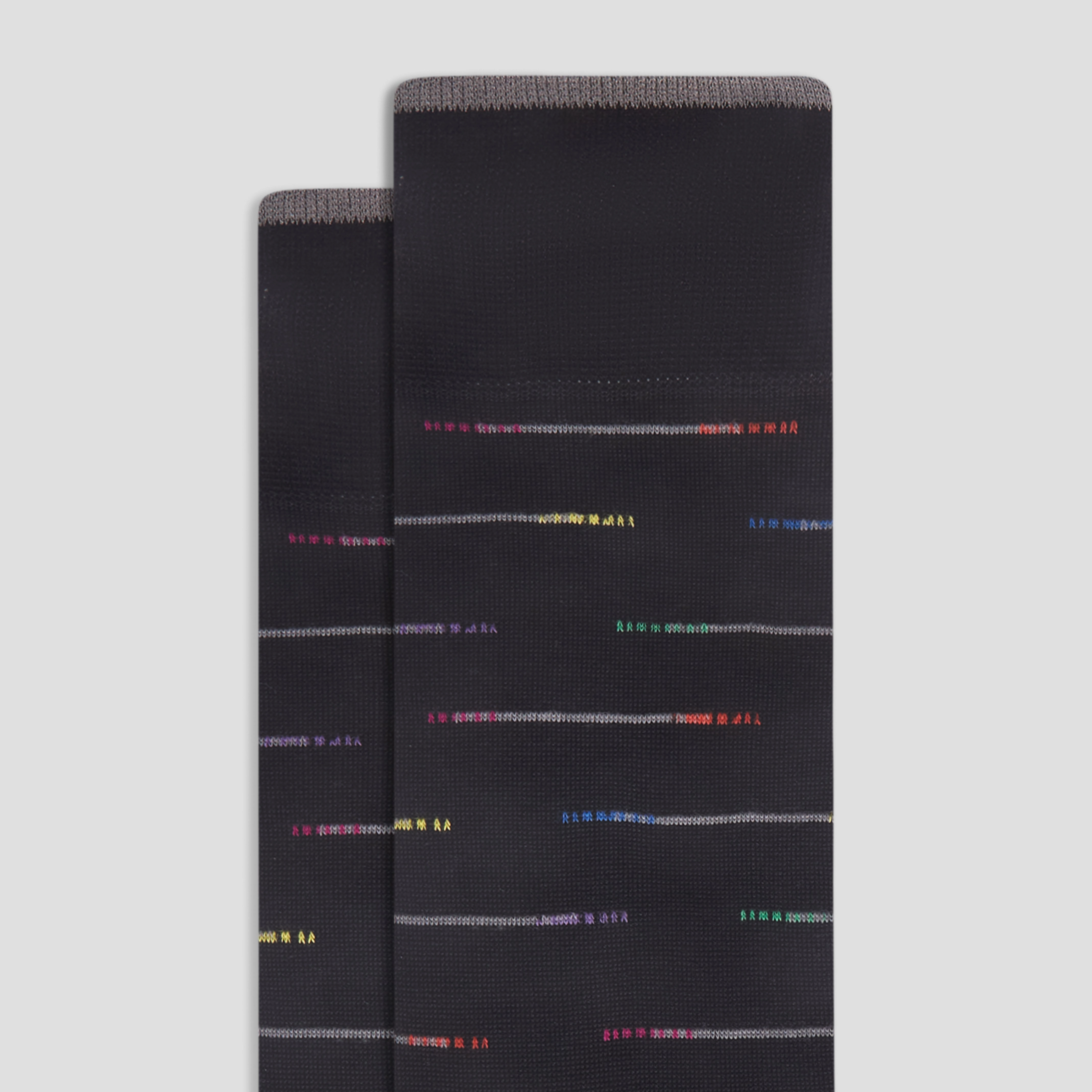 Interrupted Stripe Mid-Calf Socks