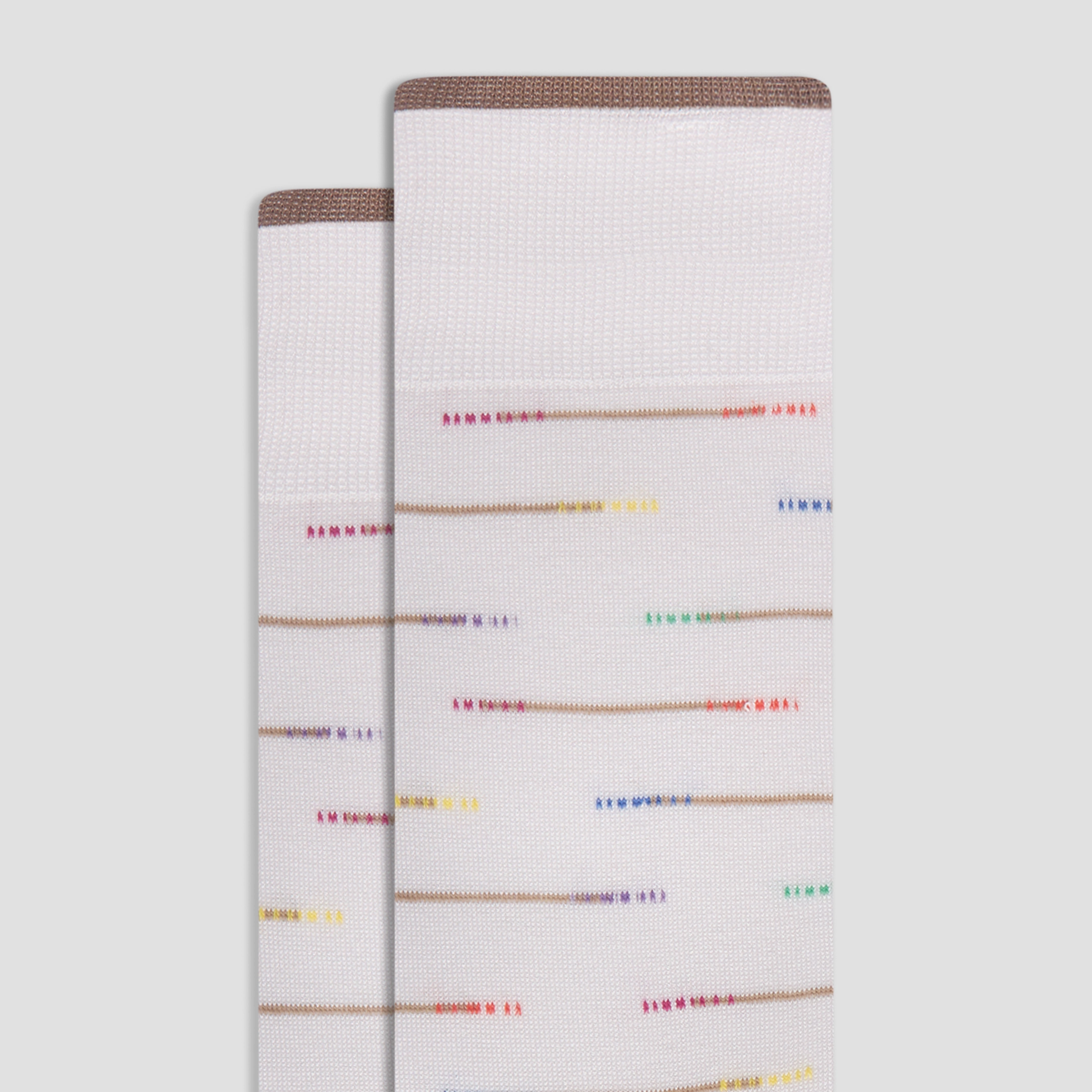 Interrupted Stripe Mid-Calf Socks
