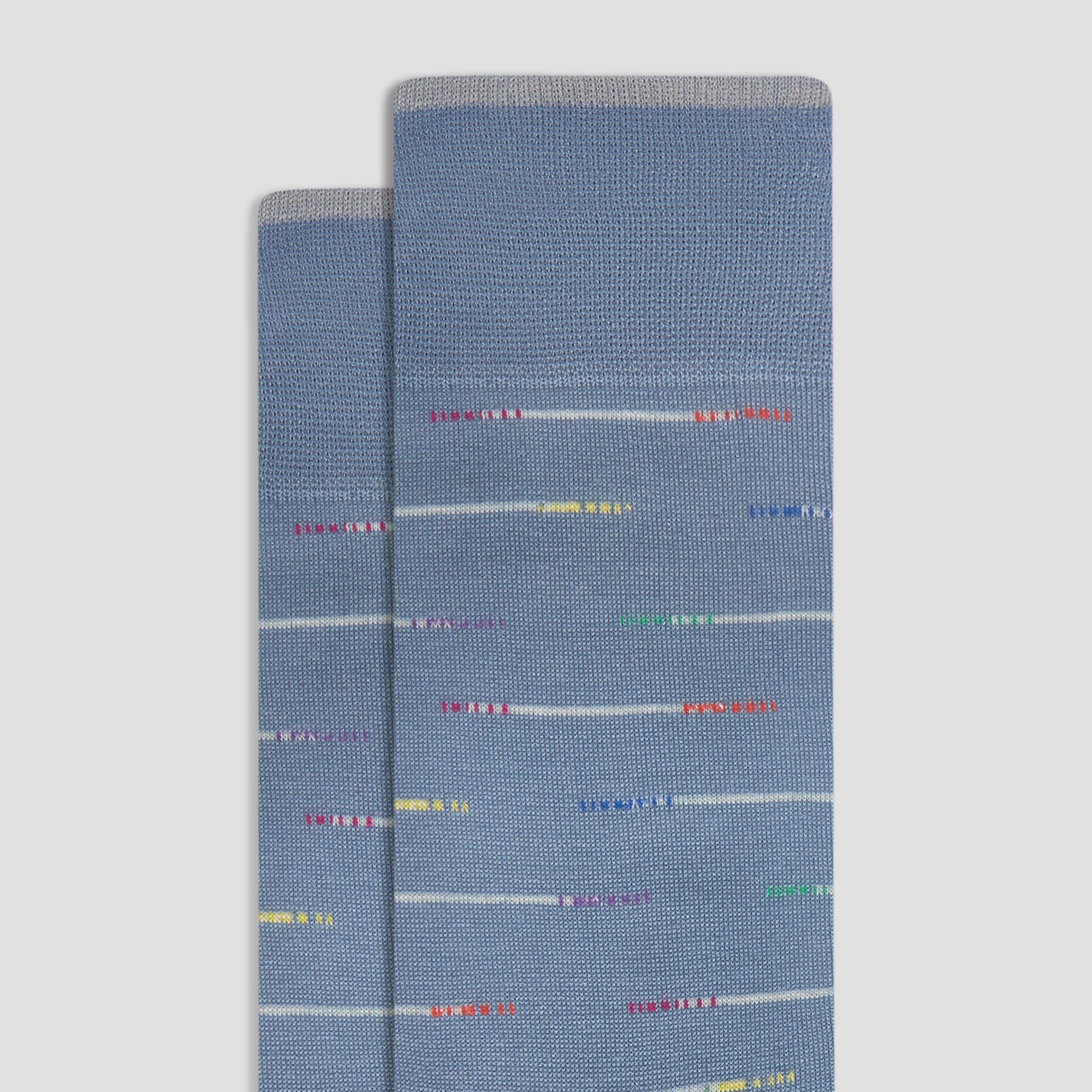Interrupted Stripe Mid-Calf Socks