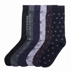 KNOCKER MEN'S PATTERNED DRESS SOCKS (9915_ASST)