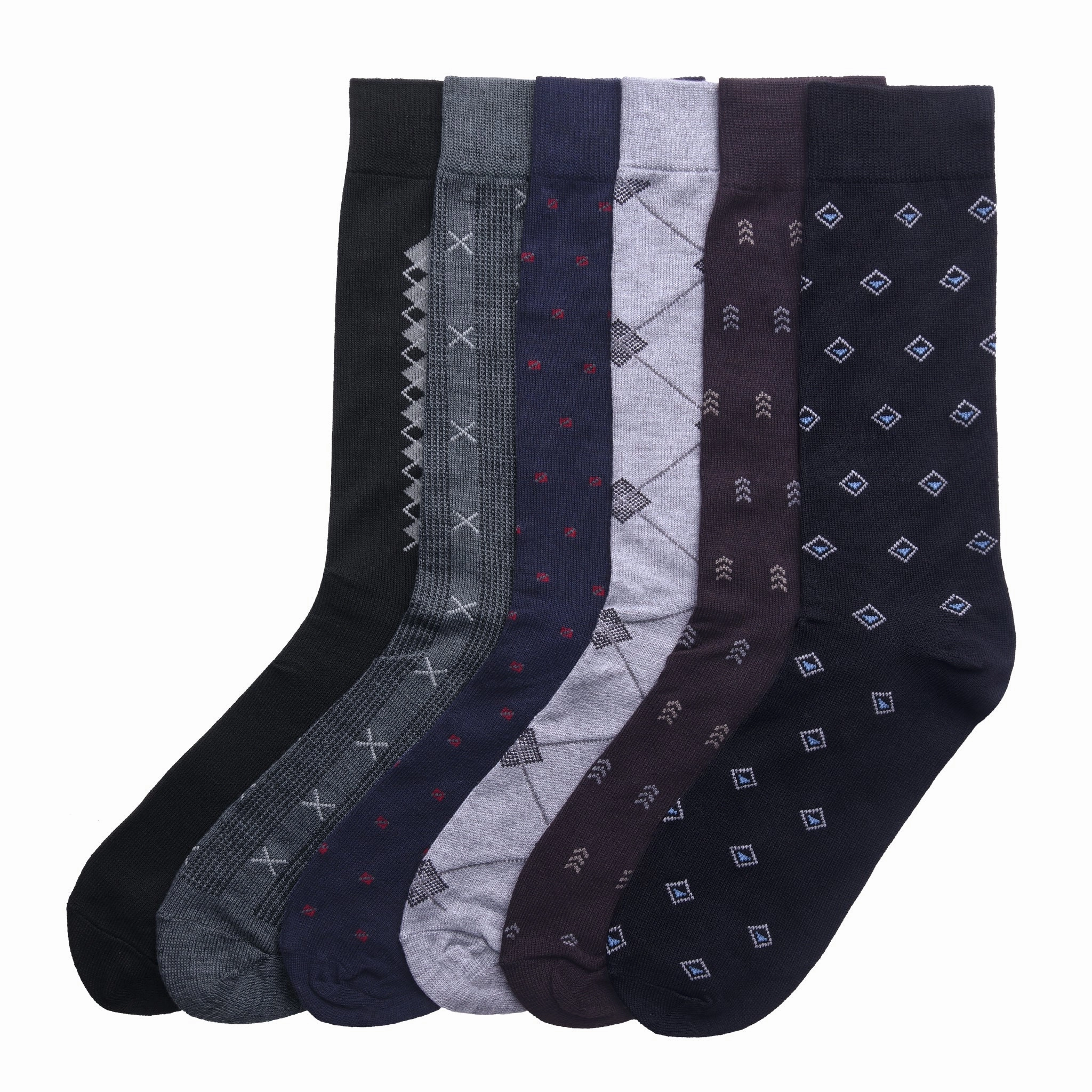 KNOCKER MEN'S PATTERNED DRESS SOCKS (9915_ASST)