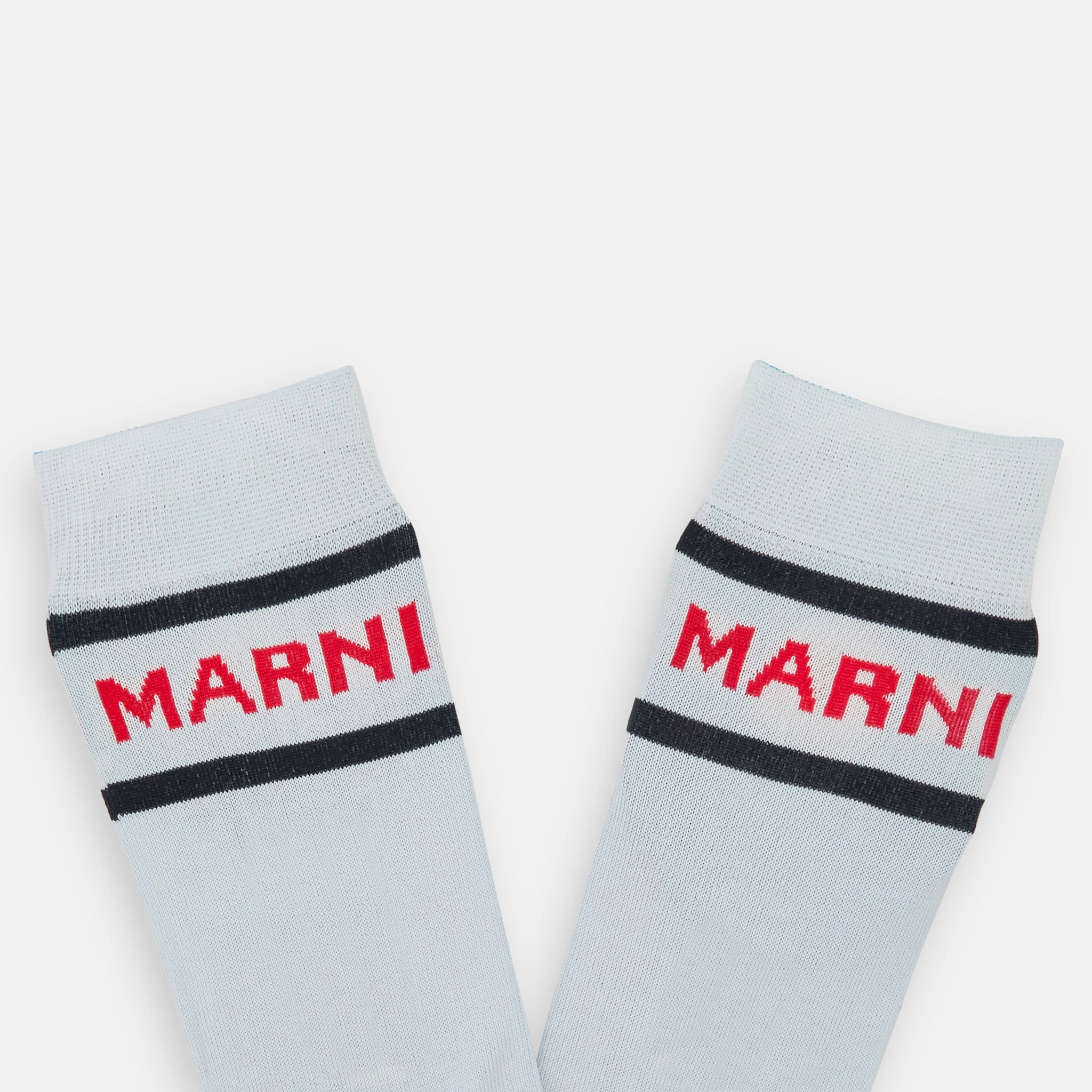 Logo Cuff Socks Lily White