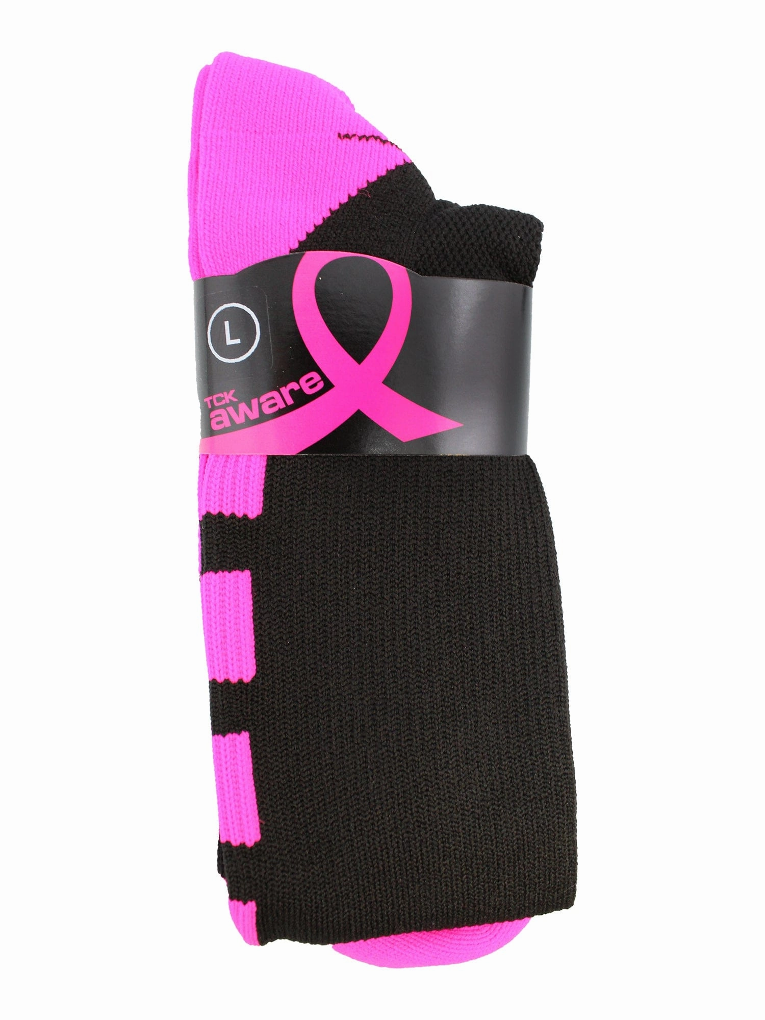 Long Pink Breast Cancer Awareness Socks