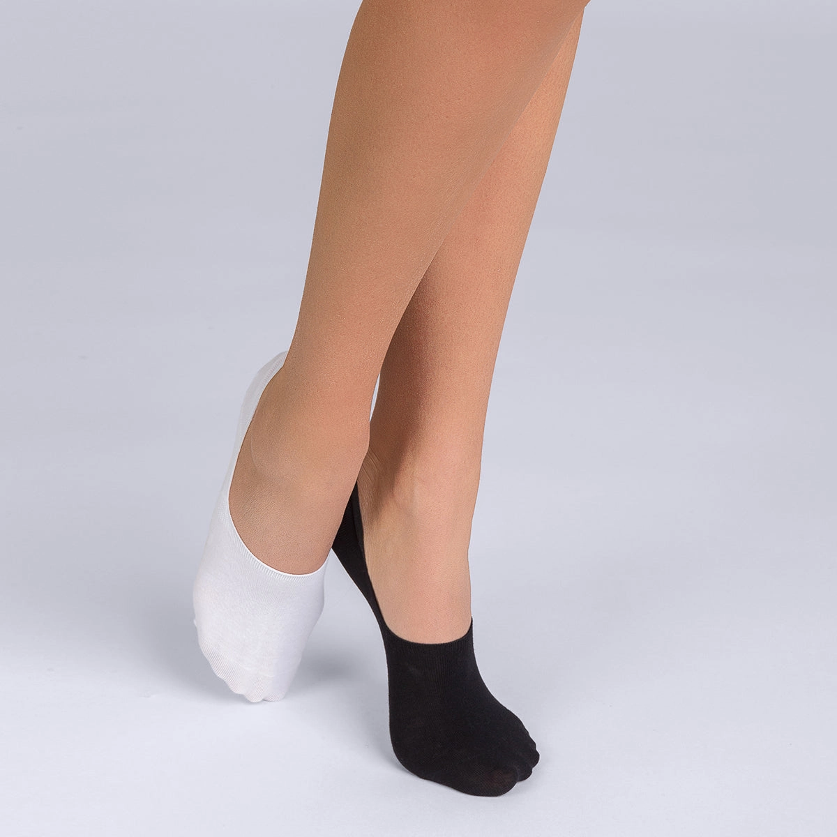 Lot de 2 protège-pieds basket Femme Basic Coton