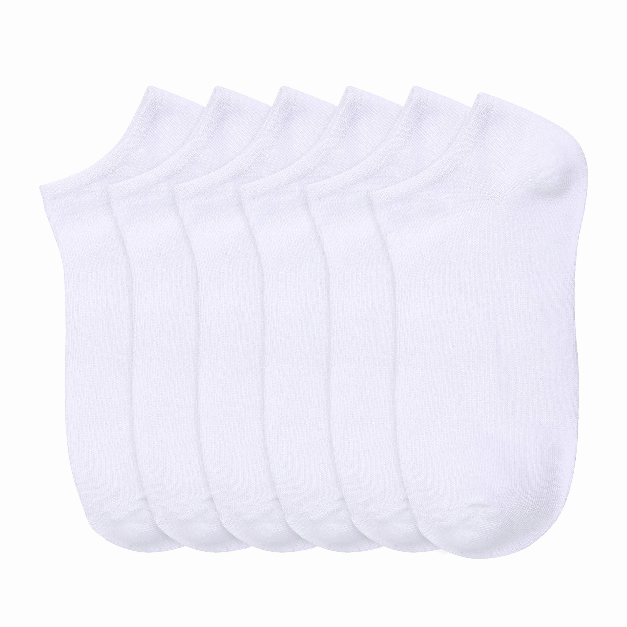 MAMIA NO SHOW PLAIN WHITE SOCKS (70033_WT-D)