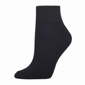 MAMIA QUARTER PLAIN SPANDEX SOCKS (70093_BLACK)