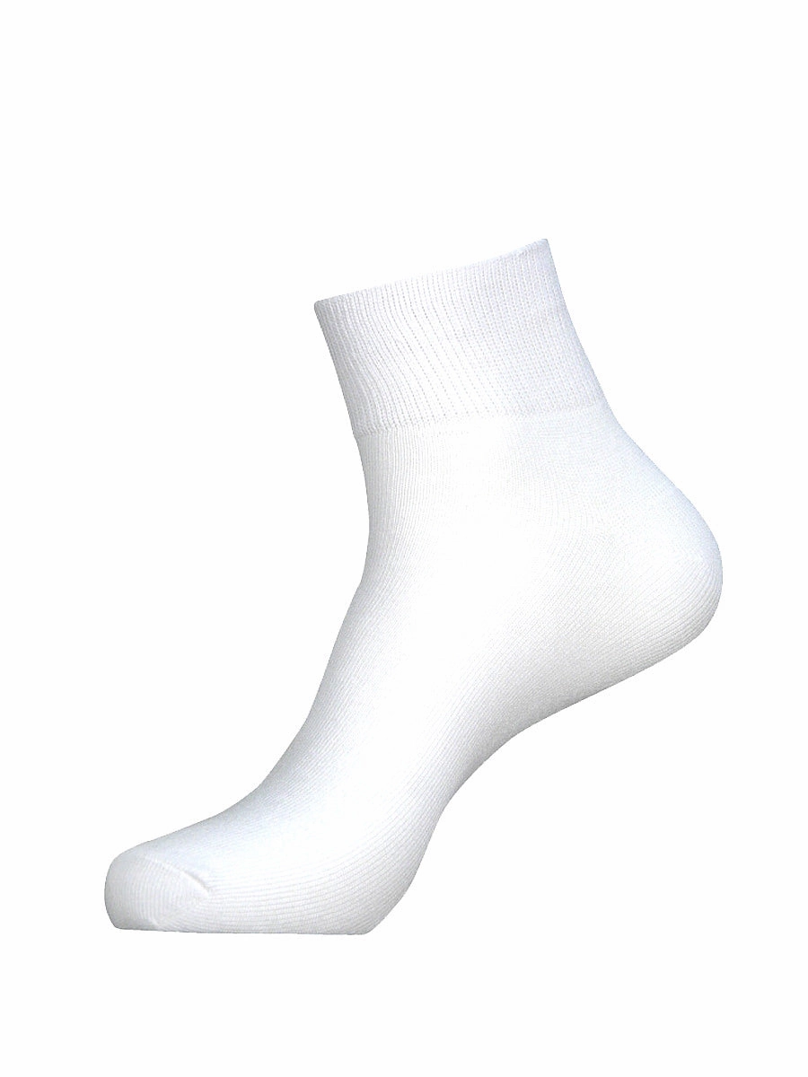 MAMIA QUARTER PLAIN SPANDEX SOCKS (70093_WHITE)