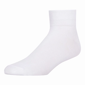 MAMIA QUARTER PLAIN SPANDEX SOCKS (70093_WHITE)