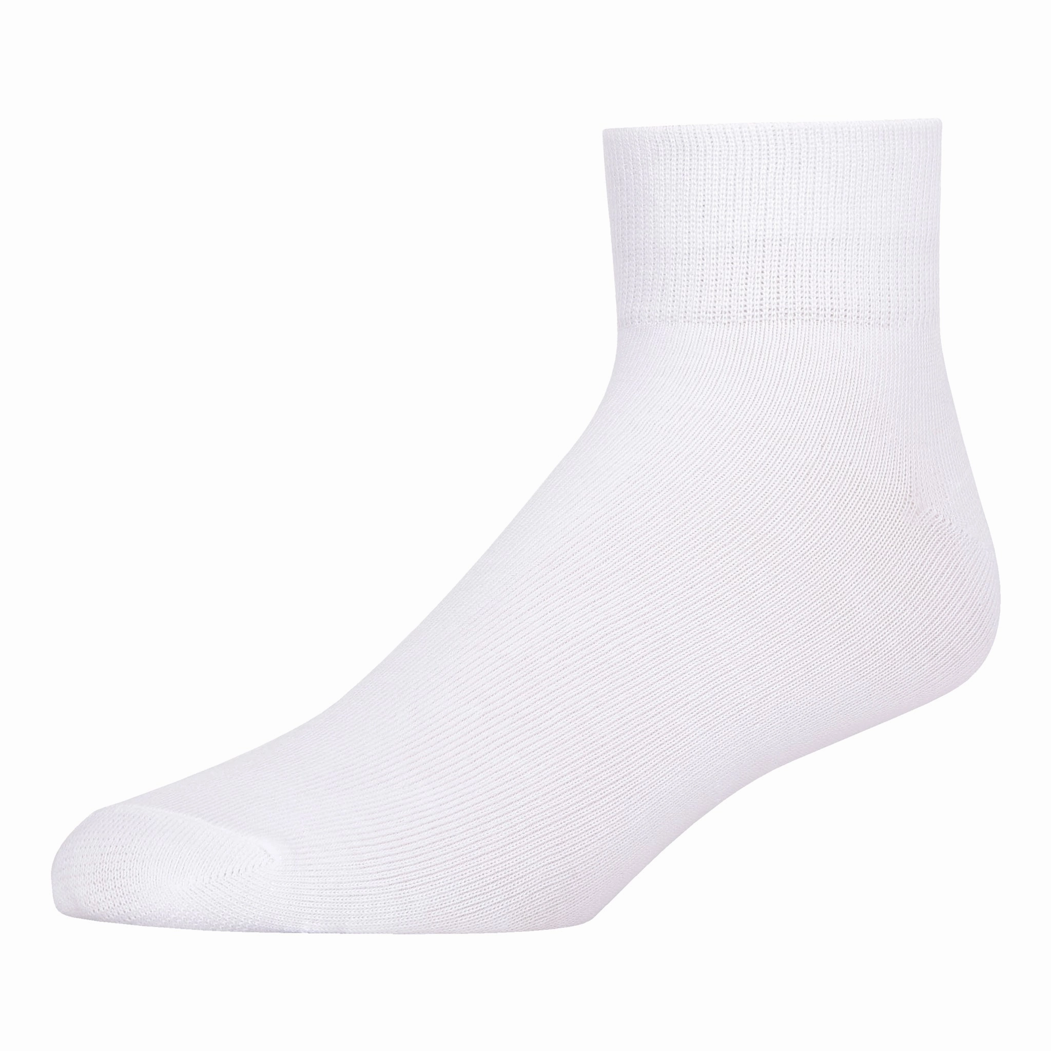 MAMIA QUARTER PLAIN SPANDEX SOCKS (70093_WHITE)