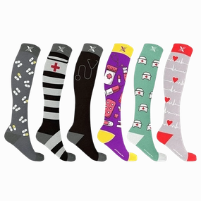 Medical Prints Compression Socks (6-Pairs)