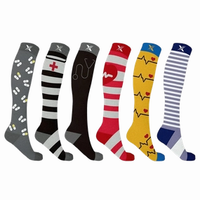Medical Prints Compression Socks (6-Pairs)