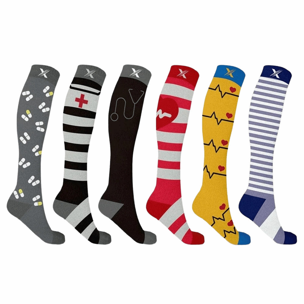 Medical Prints Compression Socks (6-Pairs)