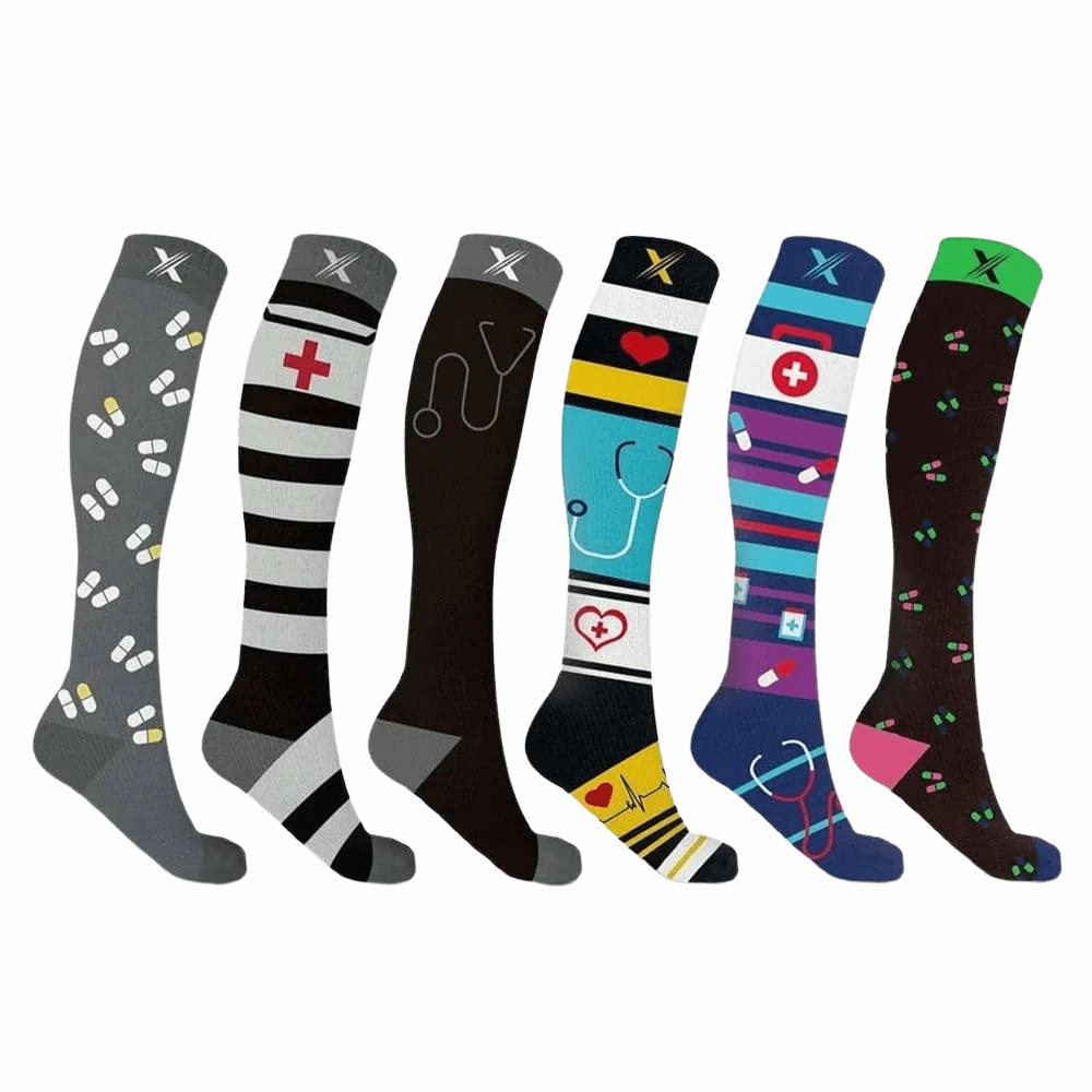 Medical Prints Compression Socks (6-Pairs)