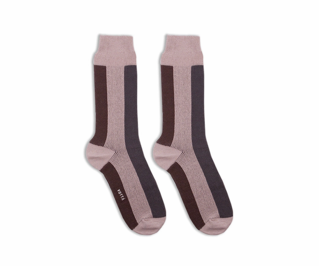Men's BLanCHE Socks - Beige, Brown, & Charcoal