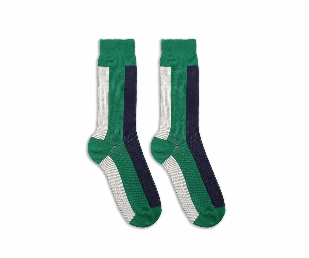 Men's BLanCHE Socks - Green, Ivory, & Navy