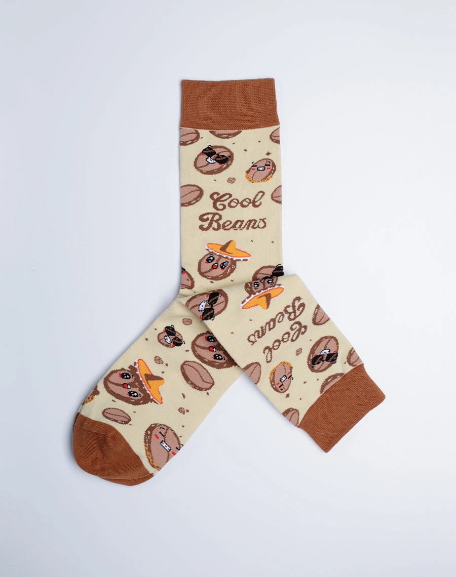 Men's Cool Beans Funny Crew Socks